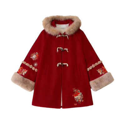 加大码明制加绒保暖冬季拜年汉服