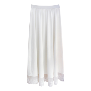 【自制款】旗袍搭子~蕾丝松紧腰衬裙半身裙大码胖mm打底裙防走光