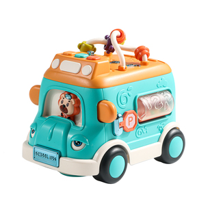 宝宝电动巴士车婴儿玩具多功能早教6个月益智音乐1-3岁2手眼协调