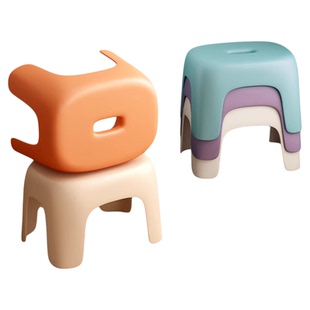 塑料小凳子家用儿童矮凳可叠放板凳客厅沙发凳加厚浴室防滑小椅子