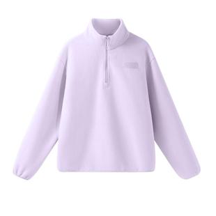 班尼路立领卫衣外套女2025新款秋冬半拉链套头内搭加绒保暖上衣M