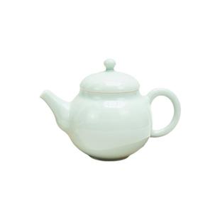 常滑烧 前川淳藏作 青白瓷后手茶壶日式功夫茶茶具泡茶过滤壶