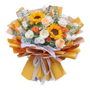 欧雅纸鲜花包装纸花店花艺包花花纸双面双色开业花束玫瑰材料资材