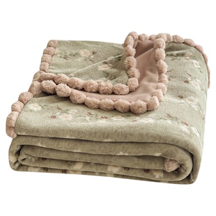 毛球球午睡毯双层加厚牛奶绒毛毯单人绒毯沙发盖毯办公室午休毯子