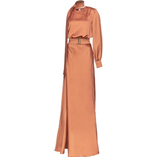 PINKO女士接时尚单肩收腰连衣裙103146Z345