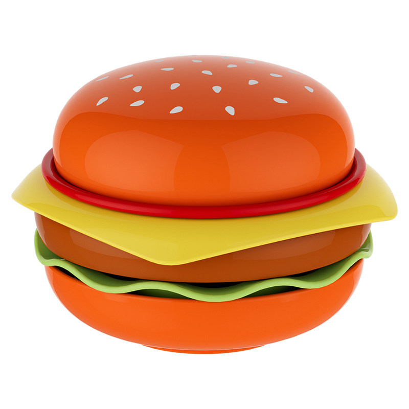 吐骨碟汉堡家用高档吐骨头碟子创意塑料蘸料碟餐桌零食垃圾盘子