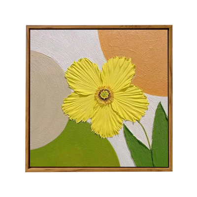 芍药花虞美人花卉石英砂肌理画