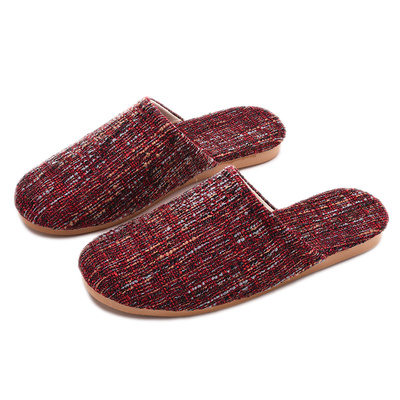 春秋季室内居家用棉拖鞋防滑透气