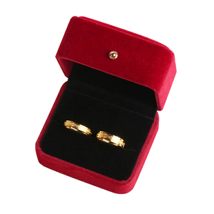 金店同款仿真沙金磨砂情侣对戒简约活口可调节结婚用的道具戒指