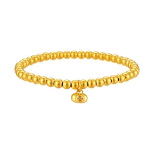 TSL谢瑞麟柿柿如意古法黄金手链金珠足金手串YX178