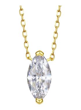 莫桑石马眼水滴简约百搭项链