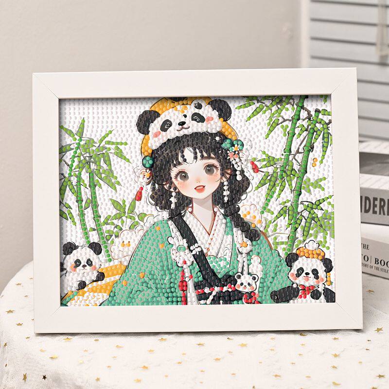 儿童钻石贴画益智早教diy手工制作材料带相框点钻画女孩闺蜜礼物