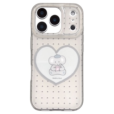 满屏星星爱心小象手机壳可爱卡通