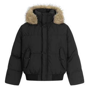 马切达冬季潮流可拆卸帽子男女加厚防寒羽绒服情侣短款百搭外套