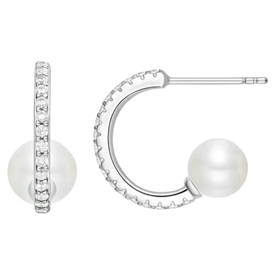 MS情绪波动925纯银珍珠耳环