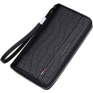 英皇保罗多卡位风琴卡包男士真皮大容量信用卡套防盗刷钱包一体潮