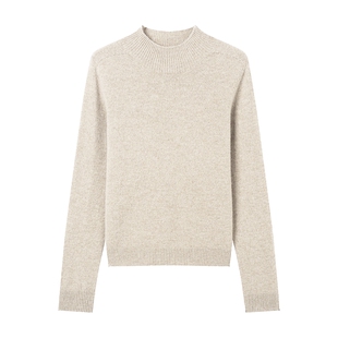 KBNE羊毛针织衫女打底衫半高领毛衣秋冬新款修身毛衫内搭长袖上衣