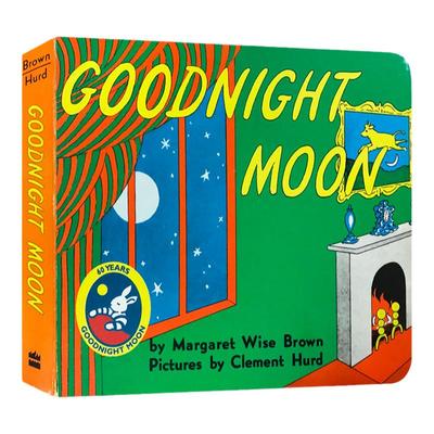 Goodnight Moon 晚安月亮 纸板书 英文原版绘本 吴敏兰廖彩杏书单goodnight moon儿童启蒙认知亲子读物睡前图画故事书进口英语书籍