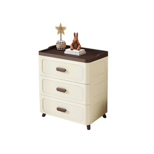 床头柜简约现代收纳柜抽屉式卧室家用床边柜小型小柜子塑料储物柜