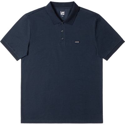 Lee26春夏新品标准版翻领小Logo徽标男复古撞色短袖polo衫休闲潮