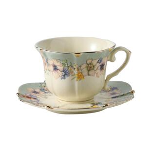 sweet season幸福矢车菊咖啡杯碟套装对杯礼盒装下午茶杯子礼物