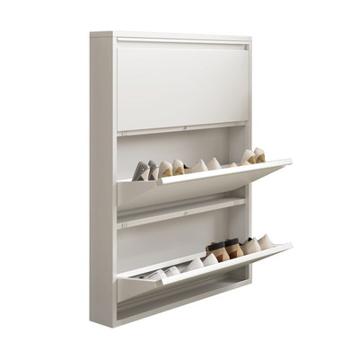 超薄免安装多层玄关翻斗鞋柜