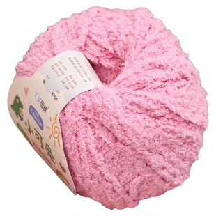 小可爱毛线绒绒线短绒珊瑚绒发夹diy手工钩针编织玩偶粗线