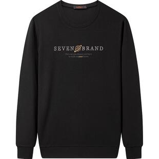 柒牌男装清仓圆领卫衣男春秋季时尚休闲套头衫中青年印花上衣