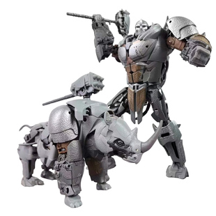 明希MX6602犀牛变形玩具金刚超能的勇士崛起合金恐龙钢索猩猩队长