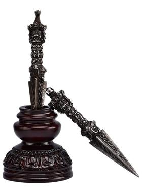 藏式铜制雕刻马头金刚橛家居摆件