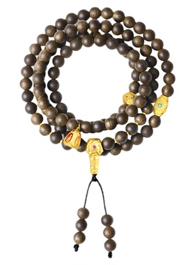 【生日礼物】周大生念珠沉香手串