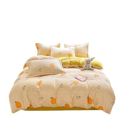 洁丽雅冬季加厚牛奶绒被套单件