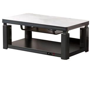 贵焱岩板取暖桌电暖桌升降取暖茶几烤火桌子电暖炉长方形可升降