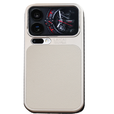 素皮荔枝纹秒变壳适用小米17Pro手机壳高档皮纹拼接XIaomi17proMax酒红色ins女电镀磨砂防指纹全包保护套硬壳