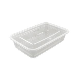 顺顺心一次性方盒餐盒750长方形打包盒外卖饭盒650ml快餐盒塑料
