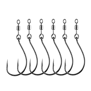 加强版旋转倒钓钩泥鳅钩鲈鱼鳜鱼钩带8字环8003软饵钩路亚wacky钩