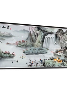 蒙娜丽莎新款江山如画风景十字绣
