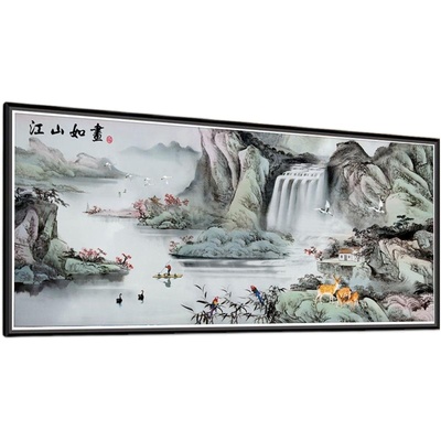 蒙娜丽莎新款江山如画风景十字绣