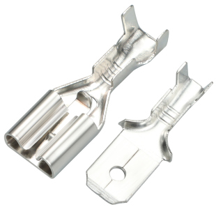 6.3/4.8/2.8插簧插片护套冷压接线端子插拔式公母对接插头连接器