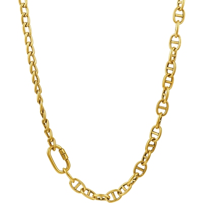 独白猪鼻子项链复古黄金