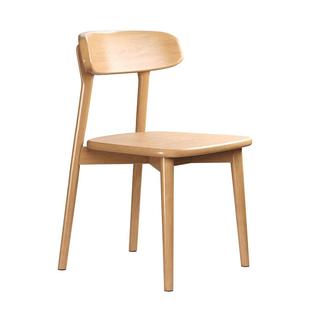 实木餐椅原木奶油风靠背椅家用餐桌椅2025新款软包吃饭椅子书桌椅