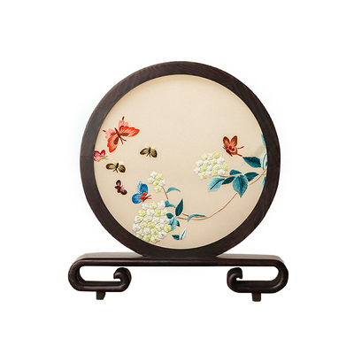 苏绣摆台新中式风客厅卧室工艺品