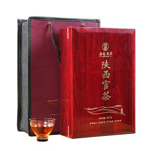 【专柜同款】鹏翔茶叶秦意茯茶陕西官茶紧压金花茯砖黑茶900g礼盒