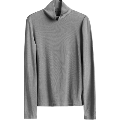 布景打底衫女2025年冬季新品简约纯色高领针织套头长袖上衣1493