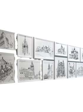 有框绘画大尺寸展示美术学院相片