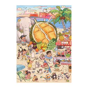 利胜造景贴纸6.0大号新款喵喵下午茶古风微缩场景合集本熊猫奶茶铺中国风大尺寸3D立体小屋玩具女孩打发时间