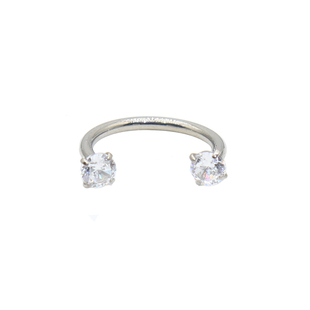 钛合金内螺旋双面钻耳骨钉U型马蹄环防过敏穿孔helix小耳耳屏耳钉