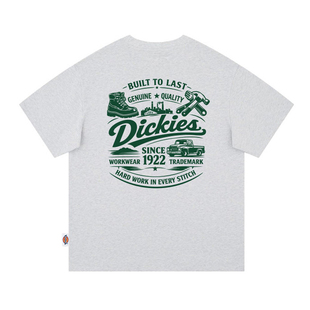 Dickies帝酷适纯棉短袖T恤男夏季美式印花半袖休闲宽松情侣上衣M