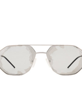 阿玛尼男士老钱风金属框太阳眼镜