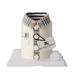 网红巴莉糯米纸打印大牌图案巴博利男生衬衫格子蛋糕围边定制糖纸